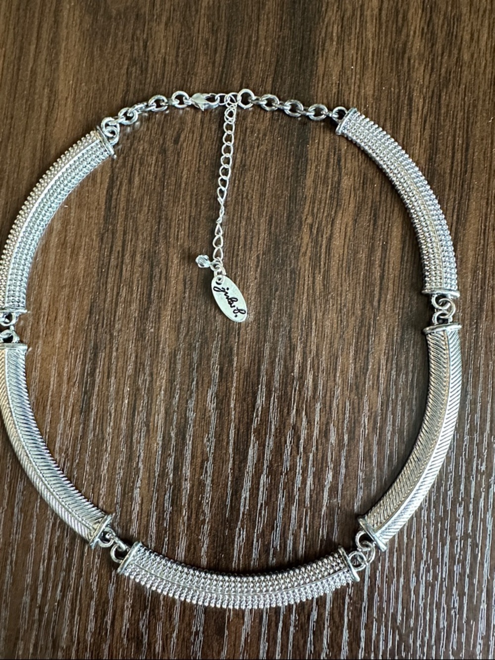 Silver-Tone Statement Collar Necklace - Jules B.